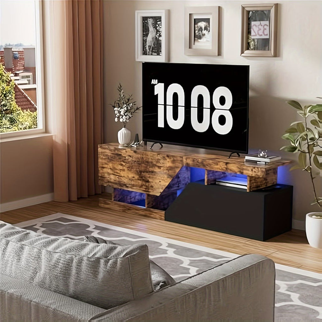 Meuble TV Led Bois 140 cm Bois Vieilli – NÉO