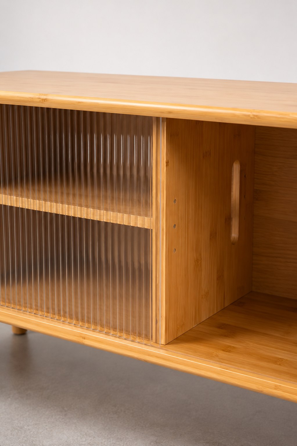 Meuble TV Cannage Rotin Japandi Scandinave 140cm