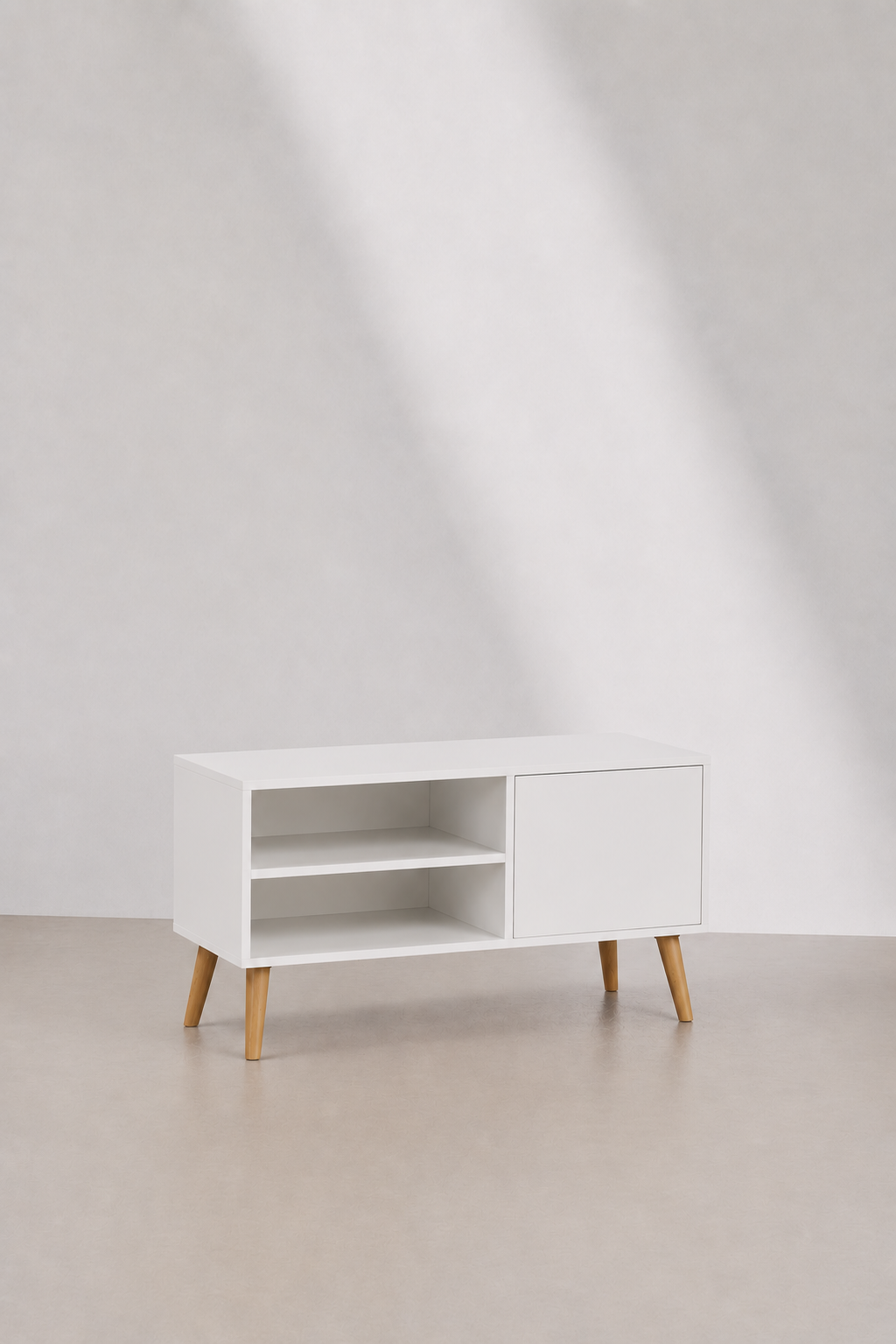 Meuble TV Moderne 120 cm pour TV jusqu'à 55", Banc TV pour Salon & Chambre