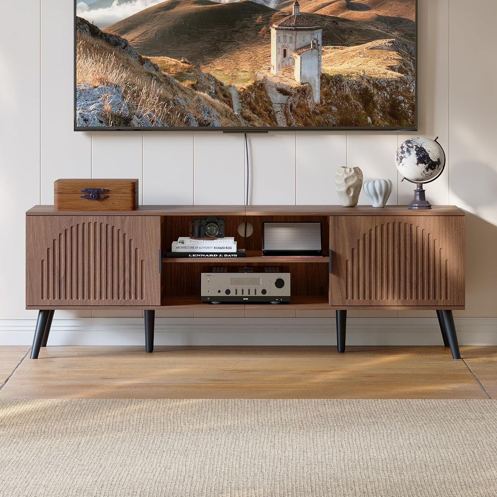 Meuble TV en Bois de Noyer style moderne du milieu du siècle GUAVO