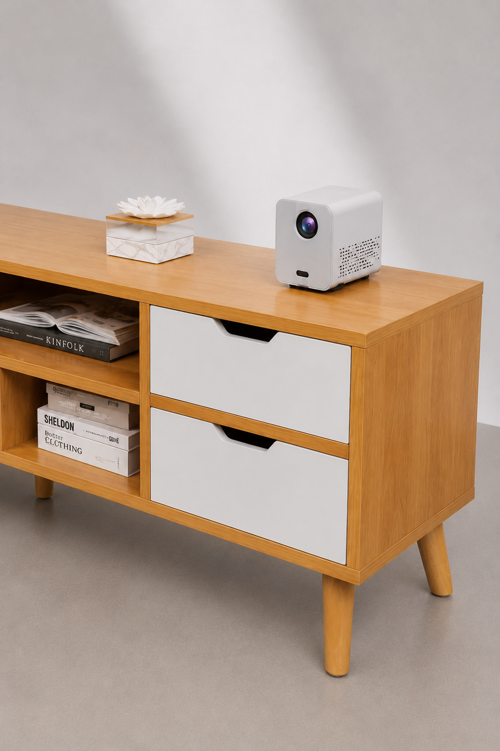 Meuble TV Scandinave Bois Massif Salon & Chambre