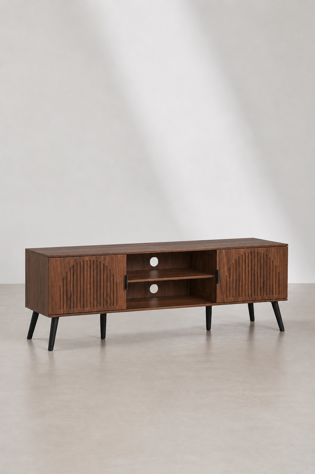 Meuble TV en Bois de Noyer Style Moderne