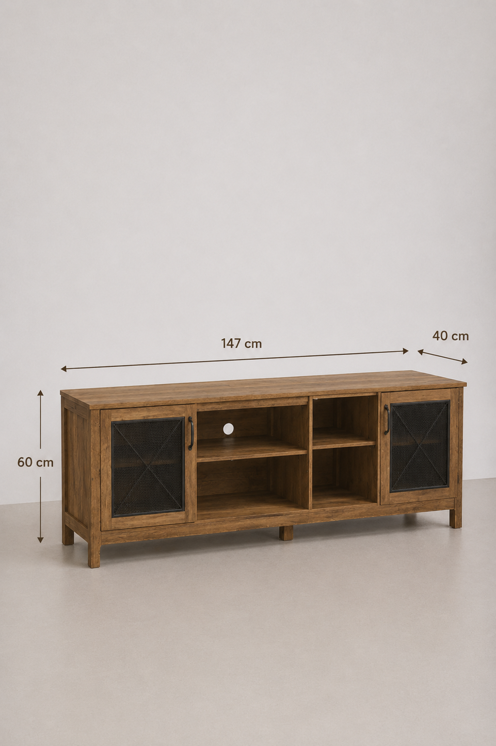 Meuble TV Moderne Minimaliste Ajustable, Unité de Rangement pour Salon