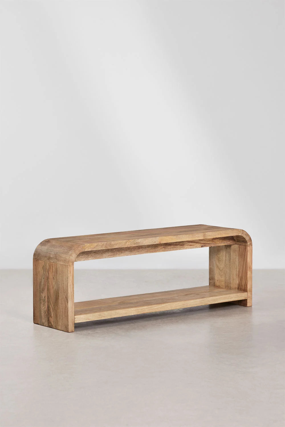 Meuble TV 120x35 cm en bois LÉON